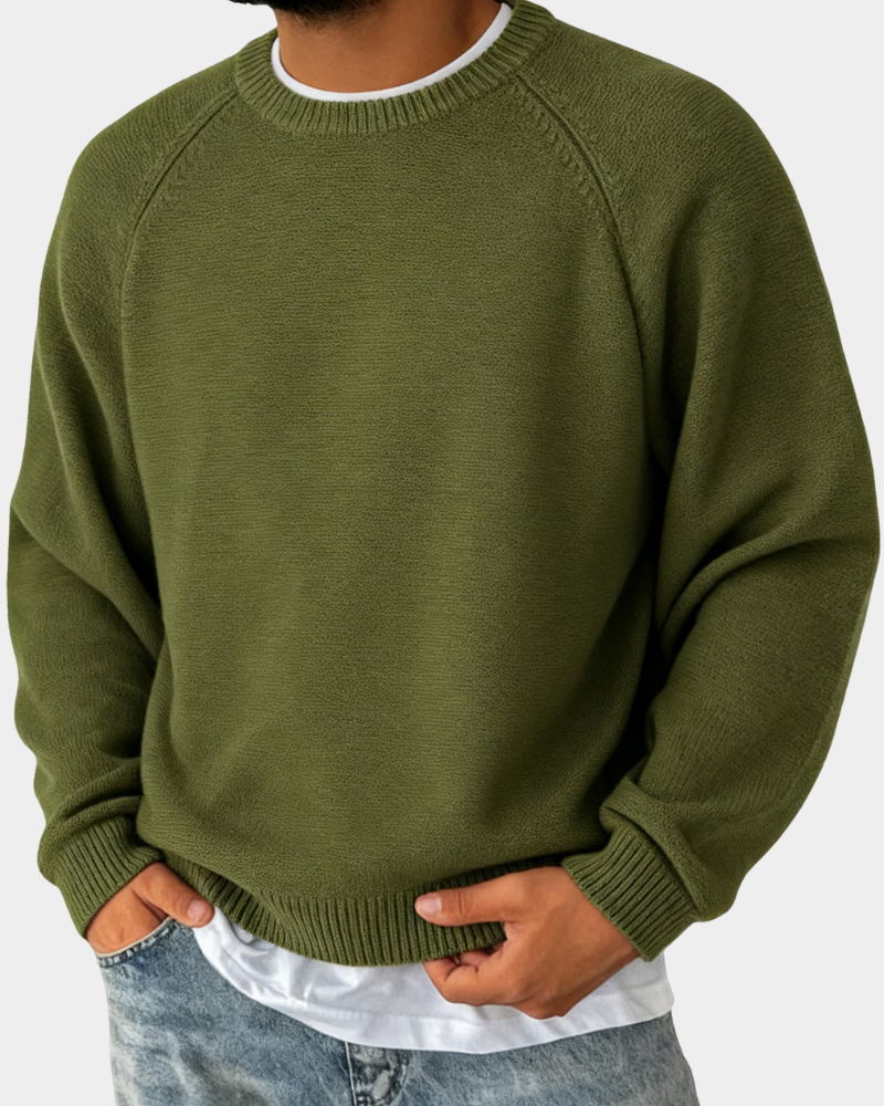 Evander | Einfacher Rundhalsausschnitt Pullover