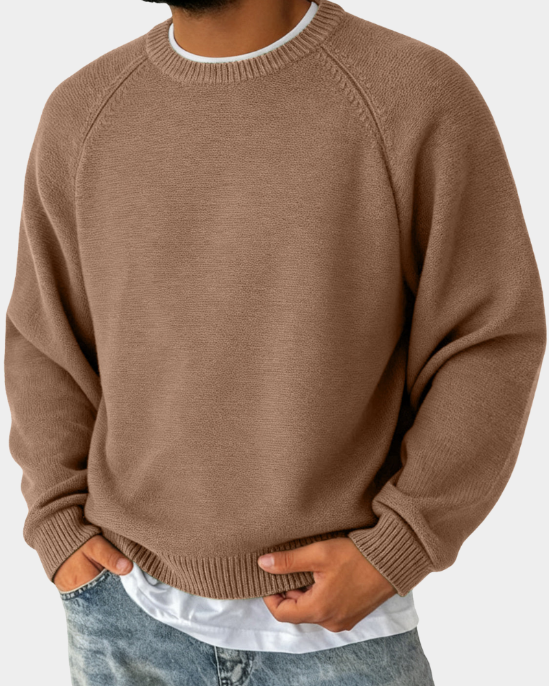 Evander | Einfacher Rundhalsausschnitt Pullover