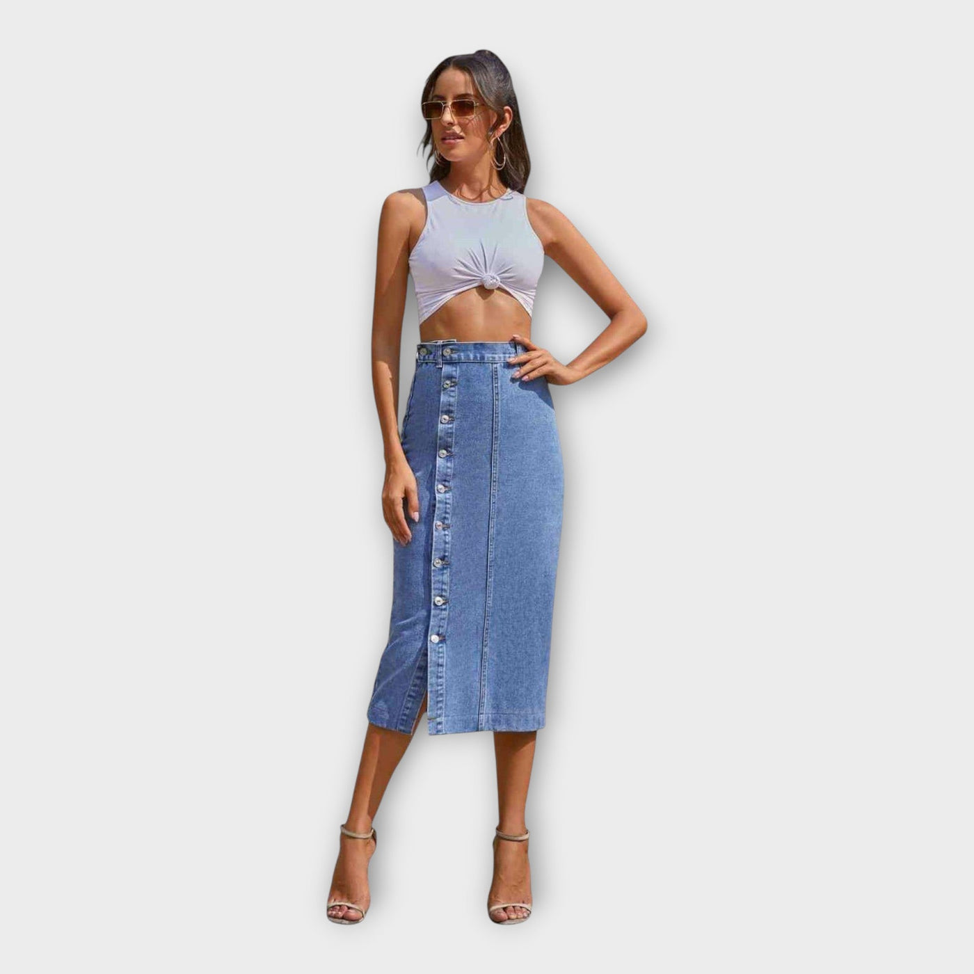 Μάξι Φούστα με Κουμπιά