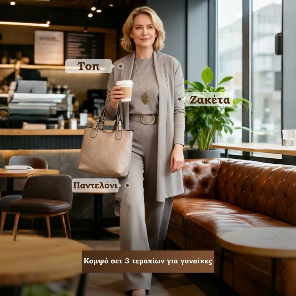 Σοφία | Κομψό και ευέλικτο τριών τεμαχίων γυναικείο σετ